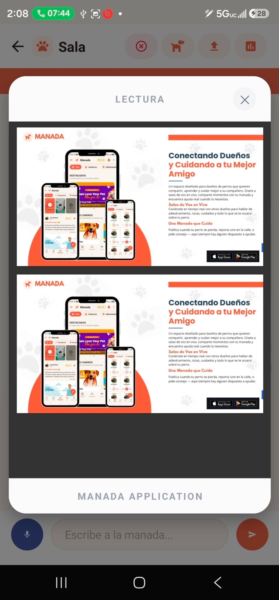 Documentos compartidos en Manada